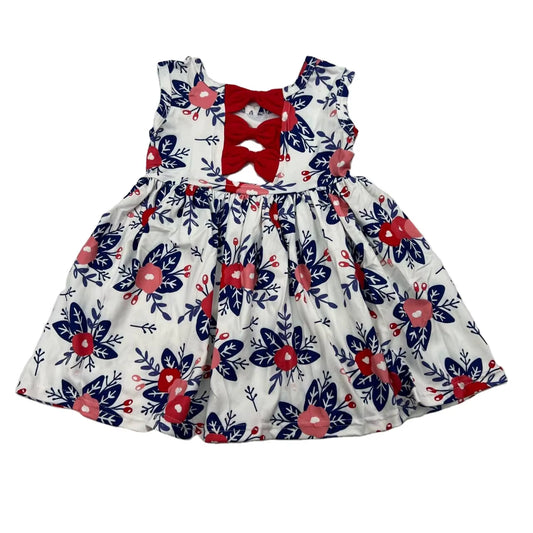 Qingli OEM Ready Made Kids Dress 2 Year Old Girl Dress with Bow Back Cheap Sleeveless Dresses for Girls of 5 Year Old