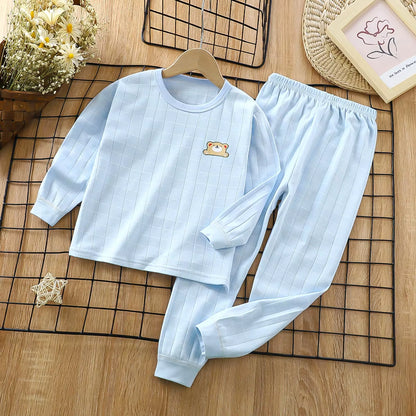 Comfortable Kids Pajamas Sets Four Seasons Cartoon Print Baby Clothes Sets Unisex Kids Baby Pyjamas Boys